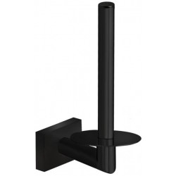 Paper holder vertical material: Brass 6x9x18cm, color: Black surface: Matt Toilet paper holders