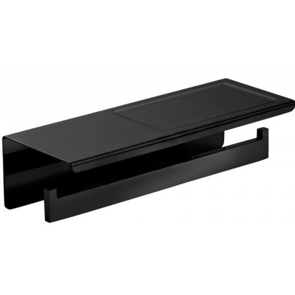 Paper holder double material: Brass 30x12x8, color: Black surface: Matt
