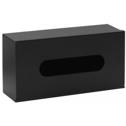 Χαρτομαντηλοθήκη 25x13x8 cm από ορείχαλκο, χρώμα: Μαύρο επιφάνεια: Ματ Χαρτομαντηλοθήκες