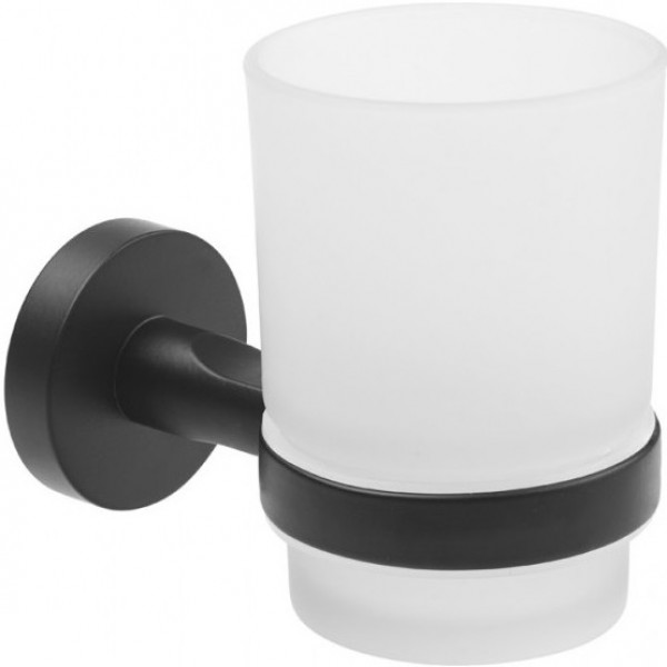 Cupholder material: Brass Wall-mounted, color: Black surface: Matt Tumbler holders