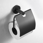 Paper holder with cover material: Brass 14x8x14cm, color: Black surface: Matt Toilet paper holders Paper holder with cover material: Brass 14x8x14cm, color: Black surface: Matt Toilet paper holders
