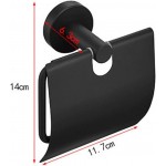 Paper holder with cover material: Brass 14x8x14cm, color: Black surface: Matt Toilet paper holders Paper holder with cover material: Brass 14x8x14cm, color: Black surface: Matt Toilet paper holders