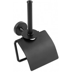 Paper holder double material: Brass, color: Black surface: Matt