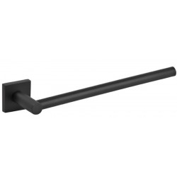 Towel 28x7x5 cm Fixed material: Brass single, color: Black surface: Matt Towel rails