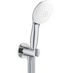 Shower head W/ hose, holder and outlet elbow 2 jets, color: Chrome surface: Glossy Hand showers