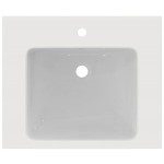 Washbasin for furniture 61x51 material: Porcelain With one hole With overflow, color: White surface: Glossy Furniture basins