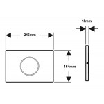 Flush wall plates for concealed cistern dual flush valve Electronic material: ABS, color: Chrome surface: Brushed