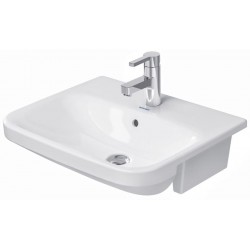 Washbasin Semi-recessed 55x45,5 material: Porcelain, color: White surface: Glossy Semi-recessed