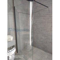 Καμπίνα ντουζιέρας ευθύγραμμη 90x200 8mm σταθερή Graphite επιφάνεια: Ματ, χρώμα: Γκρι Ευθύγραμμες