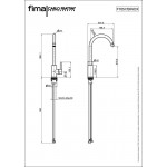 Μπαταρία κουζίνας επικαθήμενη από inox L-spout, χρώμα: Χρωμέ επιφάνεια: Βουρτσισμένη Επικαθήμενες