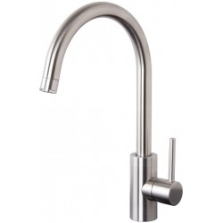 Μπαταρία κουζίνας επικαθήμενη από inox L-spout, χρώμα: Χρωμέ επιφάνεια: Βουρτσισμένη Επικαθήμενες