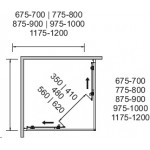 Shower enclosure Linear 90x195 6mm sliding surface: Glossy, color: Chrome Linear