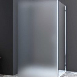 Shower enclosure Linear 90x195 6mm fixed surface: Glossy, color: Chrome Linear