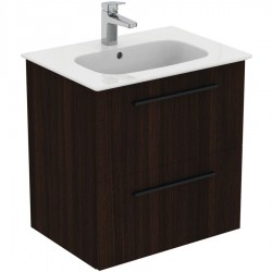 Furniture base with washbasin 64x46x64,5 material: Wood composite 1 basin wall mounted, color: Wenge Cabinets with wash basin