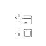 Base for wall-mounted accessories material: Brass surface: Glossy, color: Chrome Soap holders Base for wall-mounted accessories material: Brass surface: Glossy, color: Chrome Soap holders