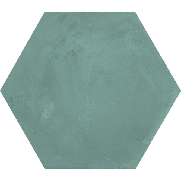 Floor tiles 25x21,6 Italy esagono, naturale, 9mm, style: cotto 1st choice surface: Matt, hue: Green Plain tiles