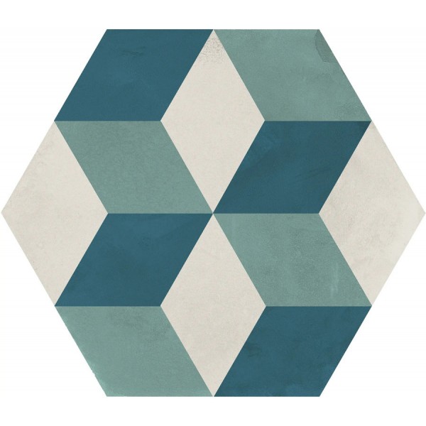 Patchwork tile 25x21,6 Italy, shape: Hexagon 1st choice surface: Matt Cubo Esagono, naturale, 9mm, hue: Mix Patchworks Patchwork tile 25x21,6 Italy, shape: Hexagon 1st choice surface: Matt Cubo Esagono, naturale, 9mm, hue: Mix Patchworks