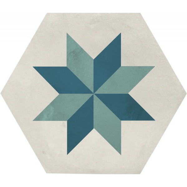 Patchwork tile 25x21,6 Italy, shape: Hexagon 1st choice surface: Matt Stella Esagono, naturale, 9mm, hue: Mix Patchworks Patchwork tile 25x21,6 Italy, shape: Hexagon 1st choice surface: Matt Stella Esagono, naturale, 9mm, hue: Mix Patchworks