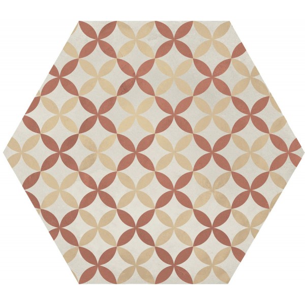 Patchwork tile 25x21,6 Italy, shape: Hexagon 1st choice surface: Matt Astro Esagono, naturale, 9mm, hue: Mix Patchworks