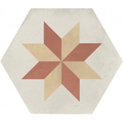 Patchwork πλακιδίου 25x21,6 Ιταλίας, σχήμα: Εξάγωνο Α’ διαλογής επιφάνεια: Ματ Stella Esagono, naturale, 9mm, απόχρωση: Mix Patchwork