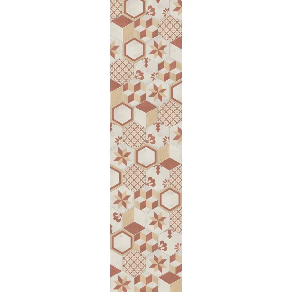 Patchwork tile 25x21,6 Italy, shape: Hexagon 1st choice surface: Matt Mix Esagono, naturale, 9mm, hue: Mix Patchworks