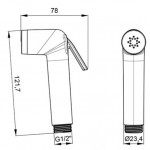 Bidet hand shower material: Brass, color: Chrome surface: Glossy Bidet hand shower