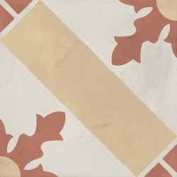 Patchwork tile 20x20 Italy, shape: Square 1st choice surface: Matt cardinale, naturale, 9mm, hue: Mix Patchworks