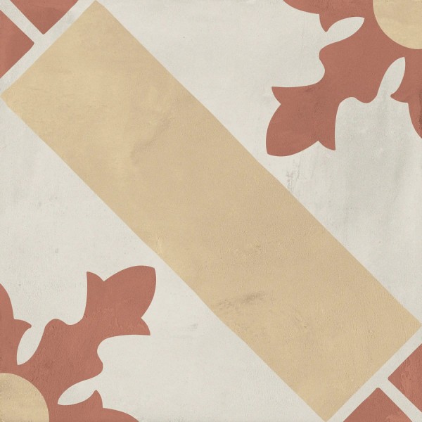 Patchwork tile 20x20 Italy, shape: Square 1st choice surface: Matt cardinale, naturale, 9mm, hue: Mix Patchworks