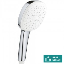 Τηλέφωνο ντους 3 ροών 8,4 lt/min, με λευκό δίσκο, χρώμα: Χρωμέ επιφάνεια: Γυαλιστερή Τηλέφωνα