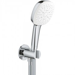 Shower head W/ hose, holder and outlet elbow 3 jets, color: Chrome surface: Glossy Hand showers