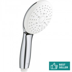 Τηλέφωνο ντους 3 ροών με λευκό δίσκο, 8,4 lt/min, χρώμα: Χρωμέ επιφάνεια: Γυαλιστερή Τηλέφωνα