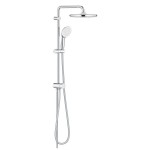 Shower slider rail with head material: Brass With diverter, color: Chrome surface: Glossy Shower rails with head