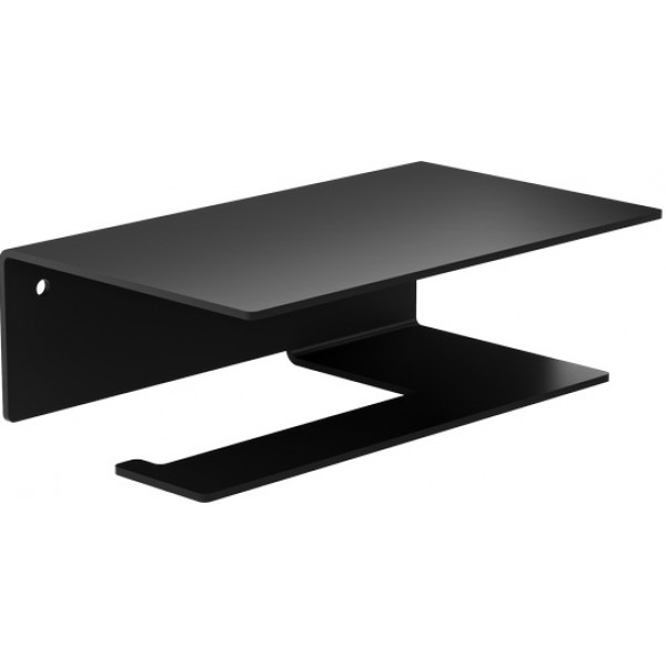 Χαρτοθήκη με ράφι από ορείχαλκο 18x11x6cm, χρώμα: Μαύρο επιφάνεια: Ματ Χαρτοθήκες