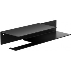 Χαρτοθήκη με ράφι από ορείχαλκο 33x11x6cm, διπλό, χρώμα: Μαύρο επιφάνεια: Ματ Χαρτοθήκες