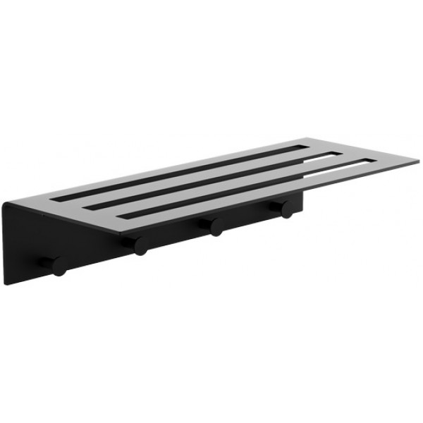 Ράφι για πετσέτες 60x24x12 από ορείχαλκο επίτοιχο με άγκιστρα, χρώμα: Μαύρο επιφάνεια: Ματ Ράφια-Πετσετοθήκες Ράφι για πετσέτες 60x24x12 από ορείχαλκο επίτοιχο με άγκιστρα, χρώμα: Μαύρο επιφάνεια: Ματ Ράφια-Πετσετοθήκες