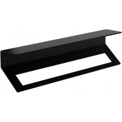 Πετσετοθήκη 60x14,4x9,5 cm, με ράφι σταθερή από ορείχαλκο μονή, χρώμα: Μαύρο επιφάνεια: Ματ Πετσετοθήκες