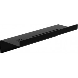 Ράφι μπάνιου 30x9,3x7 από ορείχαλκο με μικρή πρόσοψη & αποστράγγιση, χρώμα: Μαύρο επιφάνεια: Ματ Ράφια μπάνιου 