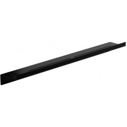 Ράφι μπάνιου 70x9,3x7 από ορείχαλκο με μικρή πρόσοψη & αποστράγγιση, χρώμα: Μαύρο επιφάνεια: Ματ Ράφια μπάνιου 