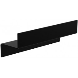 Ράφι μπάνιου 30x9,3x10 από ορείχαλκο με μεσαία πρόσοψη, χρώμα: Μαύρο επιφάνεια: Ματ Ράφια μπάνιου 