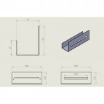Ράφι μπάνιου 30x9,3x12 από ορείχαλκο με ψηλή διάτρητη πρόσοψη, χρώμα: Μαύρο επιφάνεια: Ματ Ράφια μπάνιου 