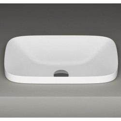 Washbasin Built-in 55x34 material: Porcelain Without hole Without overflow Bianco Matt, color: White surface: Matt Built-in