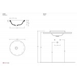 Washbasin Built-in 42x42 material: Porcelain Without hole Without overflow Bianco Matt, color: White surface: Matt Built-in