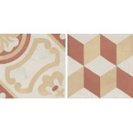 Patchwork tile 20x20 Italy, shape: Square 1st choice surface: Matt Mix, naturale, 9mm, hue: Mix Patchworks