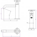 Wash basin tap Deck-mounted material: Brass mixer With push-open waste set Μ size, color: Chrome surface: Glossy Deck-mounted Wash basin tap Deck-mounted material: Brass mixer With push-open waste set Μ size, color: Chrome surface: Glossy Deck-mounted