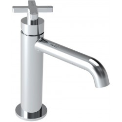 Wash basin tap Deck-mounted material: Brass mixer With push-open waste set Μ size, color: Chrome surface: Glossy Deck-mounted