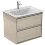 Βάση επίπλου με νιπτήρα 64x46x52 από ξύλο συνθετικό επίτοιχου τύπου με 1 νιπτήρα, χρώμα: Ξύλο Δρυς Βάσεις επίπλου με νιπτήρα