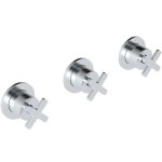 Shower tap Wall-mounted concealed - complete set 2 way / 3 way 3 holes material: Brass mixer without hand shower, hose and holder, color: Chrome surface: Glossy Wall-mounted - external part Shower tap Wall-mounted concealed - complete set 2 way / 3 way 3 holes material: Brass mixer without hand shower, hose and holder, color: Chrome surface: Glossy Wall-mounted - external part