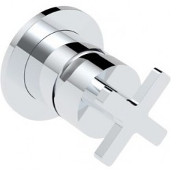 Shower tap Wall-mounted concealed - complete set 1 hole 1 way material: Brass mixer without hand shower, hose and holder, color: Chrome surface: Glossy Wall-mounted - external part