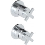 Shower tap Wall-mounted concealed - complete set 2 holes 2 way / 3 way material: Brass mixer without hand shower, hose and holder, color: Chrome surface: Glossy Wall-mounted - external part Shower tap Wall-mounted concealed - complete set 2 holes 2 way / 3 way material: Brass mixer without hand shower, hose and holder, color: Chrome surface: Glossy Wall-mounted - external part