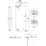 Καμπίνα ντουζιέρας ευθύγραμμη 90x195 6mm ανοιγόμενη επιφάνεια: Ματ, χρώμα: Μαύρο Ευθύγραμμες